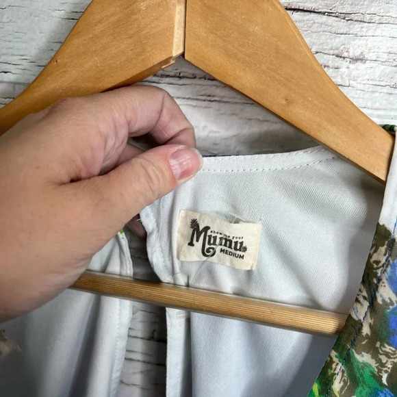 Show Me  Your Mumu Donna Michelle Tunic Dress Medium Blue Floral - Picture 4 of 8